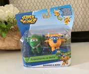 724⚜️ L'avion Super Wings Donnie & Mira Transformation Figurines Robot Neuf H5Cm