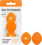 Real Techniques Mini Miracle Concealer Puff Trio, Small Makeup Puff For Liquid 