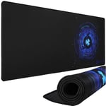 KLIM Tapis de Souris Extra Large - Surface Étendue (XL) - Très Grand Tapis de Souris pour Gamer - Base en Caoutchouc Antidérapant - Surface Texturée Haute Précision - 900 x 400 x 4 mm - Bleu