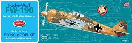 Guillow's Focke-Wulf FW-190 Model Kit, Small (US IMPORT)