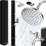 Douche Solaire de Jardin 35l avec Capot de Protection + Eau Chaude max. 60C