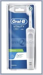 Oral B Electric Toothbrush Rechargeable Braun Vitality Cross Action Timer White