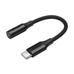 Adaptateur casque USB-C vers Mini Jack 3,5 mm 10 cm - noir