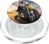 Husky Sibérien Chopper Moto PopSockets PopGrip pour MagSafe