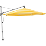 Glatz, Sombrano S+ frihängande parasoll 400 cm anodizerad alu Kat.5 624 Yellow Stripe