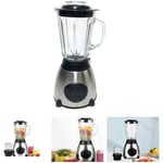 Blender batteur sur socle multifonctionnel, mixeur avec tasse de 1,5 l, 6 couteaux en acier inoxydable, Jus de Fruits et Légumes, Blender Portable