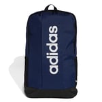 adidas Unisex LINEAR BACKPACK, dark blue/white, One Size