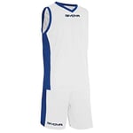 givova Power Tenue de Basket, Homme, Power, Multicolore (Bianco/Blu)