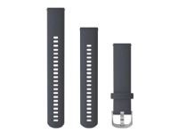 Garmin Quick Release Band - KlocKräm för smart klocka - 125 - 218 mm - granitblå, silverhårdvara - för Approach S40 Forerunner 245, 55, 645 Venu vívoactive 3 vívomove 3, HR, Luxe, Style
