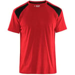 Blaklader - T-shirt de travail bicolore homme 3379 - Noir / Rouge - m - Noir / Rouge