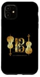 Coque pour iPhone 11 Violoncello Clef de Ténor (Jaune Ancien) Cello