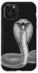 Coque pour iPhone 11 Pro Serpent Serpent Cobra Coil Blackwork