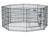 MidWest Homes for Pets 550-42 Cage d'exercice et parc pour chien avec porte ; 60,96 cm x 106,68 cm ; Revêtement de finition noir