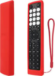 Housse Coque En Silicone Pour H Nse Vidaa Tv Télécommande En2D36H En2J36H En2F36H Erf2S36H, Etui De Protection Pour H Nse Tv Télécommande, Antidérapage, Antisismique, Lavable - Rouge