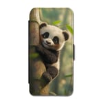 Söt Tecknad Panda För Barn iPhone XS Max Flip Mobilfodral