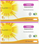 Sunvit-D3 1000IU Vitamin D 28 Capsules | Bone Health | Immune Support X 2