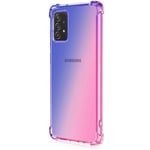 Kraftfullt Skyddsskal (FLOVEME) - Samsung Galaxy A52 Blå/Rosa