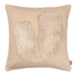 Ferm Living - Lay Cushion Sand/Off-White - Beige - Prydnadskuddar och kuddfodral