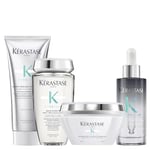 Kérastase, Symbiose, Routine Anti-pelliculaire pour Cuirs Chevelus Gras & Sensibles, Sans Sulfate, Micro Peeling Cellulaire + Bain Pureté + Masque Revitalisant + Sérum Cellulaire Nuit Intensif