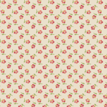 Tyg Rambling rose pinwheel on cream, Makower UK