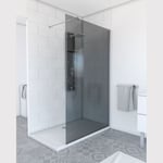 Paroi de douche 120 cm - Verre fumé  