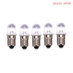 5st E10 LED-lampa DC 3V 4,5V Instrument Glödlampa Indikatorlampa Fla white DC4.5V