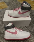 NIKE AIR FORCE 1 HIGH ID By You SIZE UK 4 EUR 37.5 (AQ3777 994) WHITE / PINK