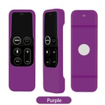 Purple Housse de protection pour télécommande Apple TV 4, en Silicone, étanche Nipseyteko