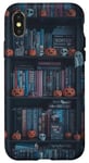 Coque pour iPhone X/XS Max Bookish Ghosts Étagère à livres style sombre