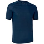 GripGrab Merino Blend Thermique Cyclisme sous-vêtement Fonctionnel Hiver Vélo Maillot de Corps Sport Baselayer T-Shirt Mixte, Bleu Marine-Manches Courtes, s