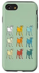 Coque pour iPhone SE (2020) / 7 / 8 Goat Lover Farm Animals Retro Glitch Goats