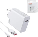 120w Chargeur Avec Câble De Charge 1 Mètre Usb-C | Chargeur Mural Chargeur Rapide Hypercharge Compatible Avec Xiaomi 14 13 12 13t 12t 12s Pro Lite Redmi Note K70 K60 K50 12 11 Pro Plus Black.[F3101]