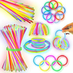 Glowsticks, Glowsticks Party Packs, Partypåsefyllmedel med armbandskontakter, Glow Neon Halsband för barn Mörka festtillbehör, bröllop, festival