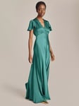 Ghost Delphine Bias Cut Satin Maxi Dress