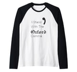 Oxford Comma Funny English Grammar Raglan Baseball Tee