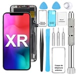 Ecran Complet iPhone XR- Vitre assemblés Tactile + écran LCD + Verre Trempé + Outils + Waterproof Seal