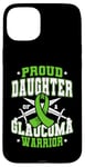 Coque pour iPhone 15 Plus Ruban vert « Proud Daughter Of A Glaucome Warrior »