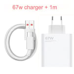 Chargeur rapide EU 67W pour casque Xiaomi,casque Bery,écouteurs F3,casque LightPtage Pro,5G,Mi Mix possède Mi 11,11Pro,11 Ultra,12,12X - Type EU charger and 1m