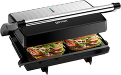 Ostba Grille-Pain Panini, Grill De Contact Xxl 1000 W, Grill Panini Électrique Avec Revêtement Antiadhésif, Ouverture À 180 Degrés, Voyant Lumineux, Facile À Nettoyer Et Numéro De [PAC100846]