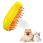 Steamy Cat Brush, 3 In1 Cat Steam Brush Pet Hair Cleaner Brush Self Cleaning Steam Brush Cat Steamer Brush Massage Cat Hair Brush for Removing Tangled Loosse Hair for Home (C)