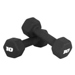 CAP Barbell Neoprene Dumbbell Weights, 10 lb Pair, Black