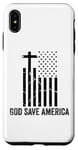 iPhone XS Max God Save America Sign,God American Flag Jesus Save America Case