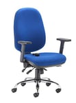 Office Hippo Desk Chair, Ergonomic Office Chair For Home & Office With Adjustable Seat, Back, Arms & Lumbar Pump For Comfort & Support, Computer Chair With Seat Slide - Royal Blue