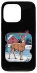 Coque pour iPhone 13 Pro Design rétro Pop-Art avec motif de cerf et vintage