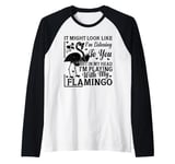 Flamingo Lover - But in my head Im playing with my flamingos Raglan Baseball Tee