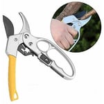 Secateur de Jardin a Cremaillere Coupe Branches 2.0 cm avec selecteur Cliquet ,pour Coupe Fluide ou a etapes