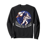 Swinging for the Stars Space Baseball Astronaut Sports Sweatshirt