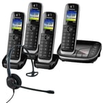 Cordless Phone w Corded Headset Panasonic KX-TGJ 5 Handset DECT Home Phone