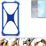 protective ring for Realme 10 Silicone Case Softcase Bumper Protection Cover blu