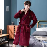 Dragon Crane Men Bathrobe Gown Casual Nightwear Winter Thick Warm Sleepwear Nightgown Plus Size Loose Homewear XL Stylec16 Livraison Gratuite